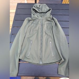 Under Armour Greenish Grey Hooded Jacket, Storm1, Medium